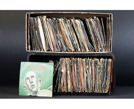 Vinyl - Over 250 1970’s and 1980’s Rock / Punk / Pop and Soul 7” singles in 2 boxes to include: The Clash x 2, Secret Affairs