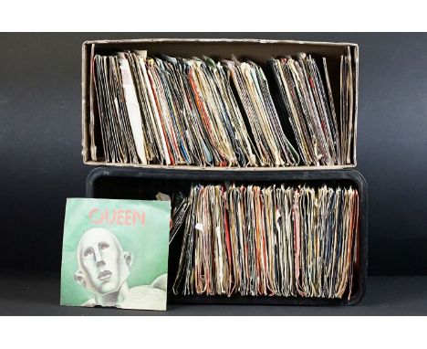 Vinyl - Over 250 1970’s and 1980’s Rock / Punk / Pop and Soul 7” singles in 2 boxes to include: The Clash x 2, Secret Affairs