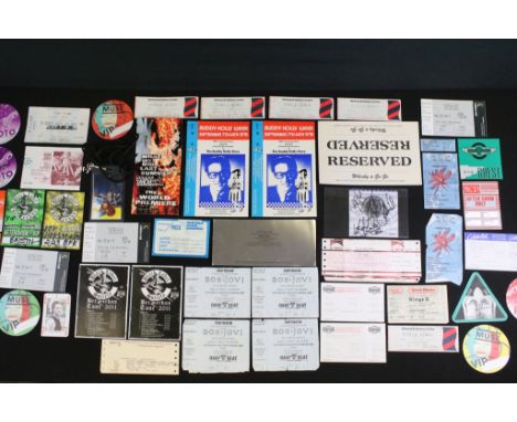 Memorabilia - Collection of gig tickets and tour passes to include The Cure, Bon Jovi, Muse, Simple Minds, Black Label Societ