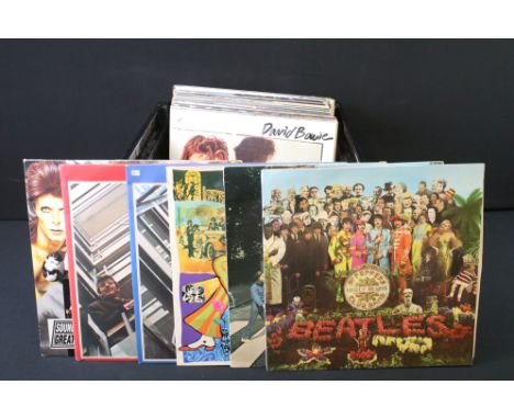 Vinyl - Approx 50 LPs to include The Beatles x 5, David Bowie x 9, The Doors x 4, Bob Dylan x 6, Rolling Stones &amp; Members