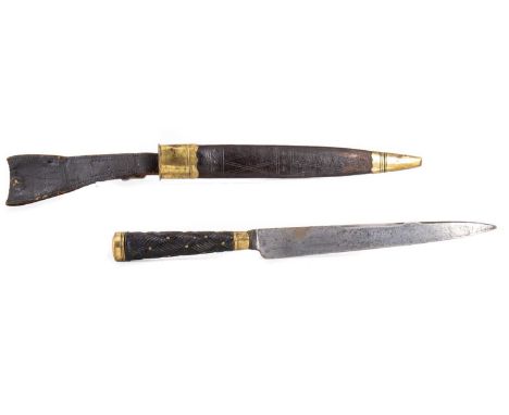 VICTORIAN DRESS DAGGER MAPPIN &amp; WEBB, LATE 19TH CENTURY the tapered and back-serated steel blade stamped MAPPIN &amp; WEB