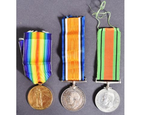 Medals - a WWI First &amp; WWII Second World War medal group awarded to one 78940 Private V. W. Palmer of the RAMC Royal Army