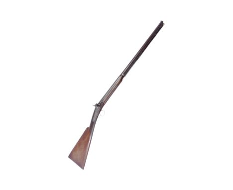 An early 19th century c1820 William Hole of Bristol produced percussion muzzle-loading shotgun. The lock plate profusely engr