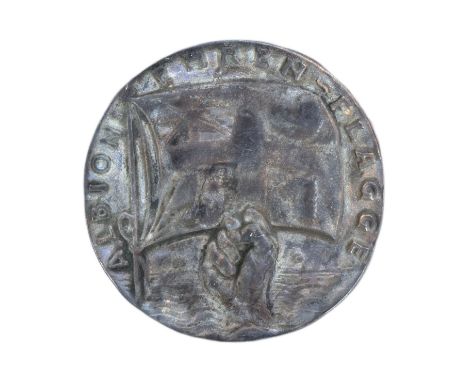 A WWI First World War Imperial German / Prussian Army satirical medallion condemning the sinking of the German U-Boat on 14th
