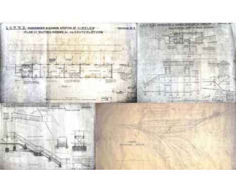 Railwayana - a large map of Stockport Station and surroundings published by the London and North Western Railway.&nbsp; Scale