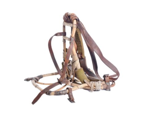 A WWII Second World War believed US United States Army Mountain Troopers rucksack frame. Rattan frame with felt pads on both 