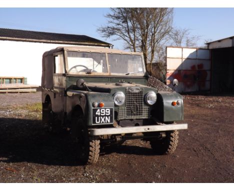 A well-loved, 86" Series I from long-term ownership.Finished in its original Deep Bronze Green with a green vinyl interiorSad