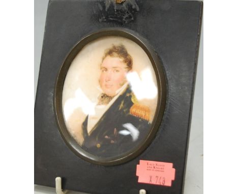 English school 19th century portrait of a gentleman (overpainted)