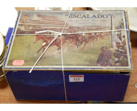 A Chad Valley Escalado mechanical race game, boxed