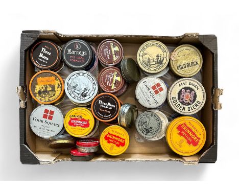 Quantity of Circular 2 Ounce & Four Ounce Tobacco Tins to include: Bartlett & Bickley Barbic Red Spot, Beckman & Co Graf Luck