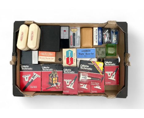 Selection Of Modern And Older Razors to include: Wardonia Shaving Set in White Plastic Presentation Case x 2, Viceroy Electri