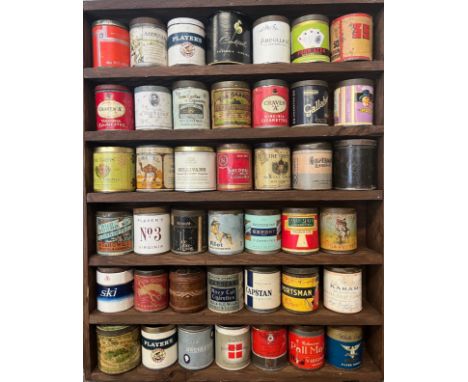 Old Cigarette Tins to include: Player's, Macropol Egyptian Cigarettes 35 (Full Tin), Peter Jackson Du Maurier, Abdulla Virgin