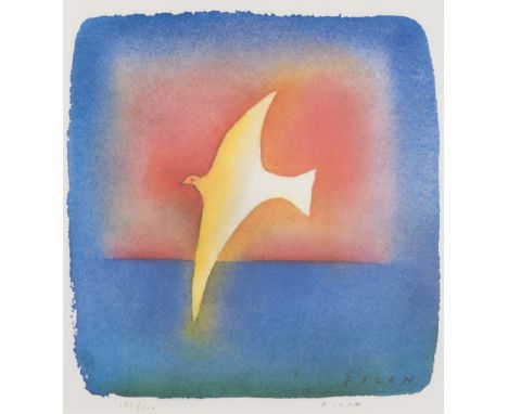 JEAN-MICHEL FOLON (1934-2005)L'oiseau,2002 Lithographie en couleurs. Signée dans la planche.  Signée et numérotée 171/500Kleu