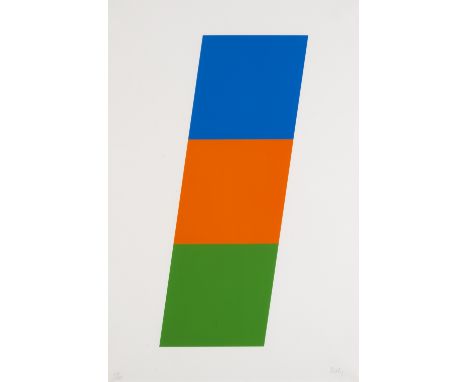 ELLWORTH KELLY (1923-2015)Blue, red ,orange, green, 1970-1971 Lithographie en couleurs. Signée et numérotée 24/64Kleurenlitho