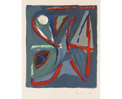 BRAM VAN VELDE (1895-1981)Composition,1974 Lithographie en couleurs. Signée et numérotée e.aKleurenlithografie. Getekend en g