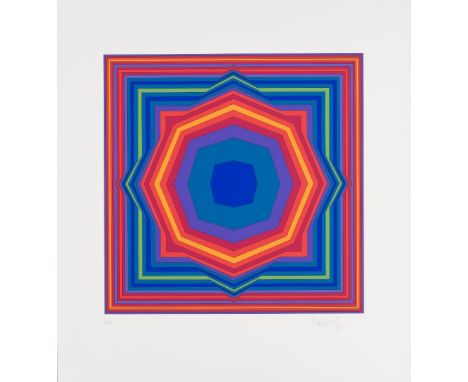 VICTOR  VASARELY (1906-1997)Atta n°33,1983 Sérigraphie en couleurs. Signée et numérotée 7/250Zeefdruk in kleur. Getekend en g