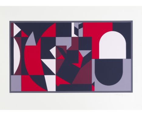 VICTOR  VASARELY (1906-1997)Fresko n°25,1983 Sérigraphie en couleurs. Signée et numérotée 17/150. Timbre sec. Ed. Lahumière, 