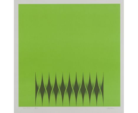 WALTER LEBLANC (1932-1986)Green Torsions,1977 Sérigraphie en couleurs. Signée, titrée numérotée 26/200Zeefdruk in kleur. Gete