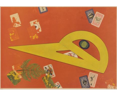 MAX ERNST (1891-1976)Le jeu de carte,1967 Lihographie en couleurs. Signée et numérotée 37/49Lihografie in kleur. Getekend en 