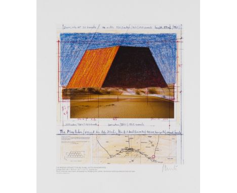 CHRISTO &amp; JEANNE-CLAUDE (1935-2020)(1935-2009)The Mastaba (project for United Arab Emirates),2012 Lithographie offset en 