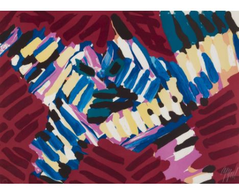 KAREL APPEL (1921-2006)Flying owl,1979 Sérigraphie en couleurs. Signée et numérotée 51/175. Timbre sec Atelier Dumas INC, New