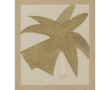 GEORGES BRAQUE (1882-1963) Derrière le mirroir,1956 Lithographie en couleurs. Monogrammée dans la planche. Ed. Maegh EditeurK