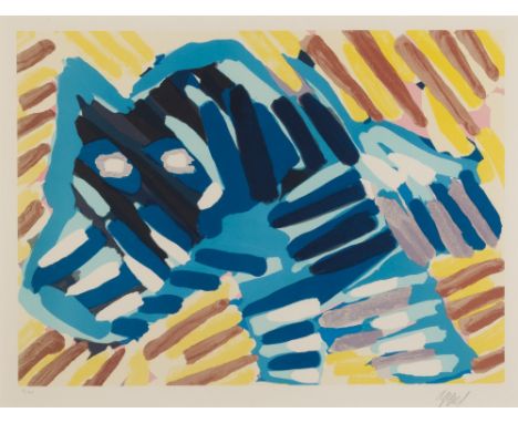 KAREL APPEL (1921-2006)Bull dog,1979 Lithographie en couleurs. Signée et numérotée 16/175. Timbre sec Atelier DumasKleurenlit
