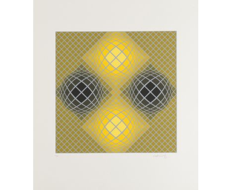 VICTOR  VASARELY (1906-1997)Olla n°273,1988 Sérigraphie en couleurs. Signée et numérotée 101/250. Timbre sec. Ed. Lahumière, 