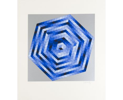 VICTOR  VASARELY (1906-1997)Sette n°270,1988 Sérigraphie en couleurs. Signée et numérotée 104/280Zeefdruk in kleur. Getekend 