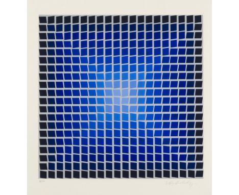 VICTOR  VASARELY (1906-1997)Quazar-EZ,1970 Sérigraphie en couleurs. Signée et numérotée 86/250. Ed. Denise René, Paris et Leo