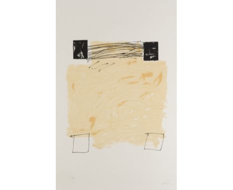 ANTONI TÀPIES (1923-2012)Quatre carrés,1984 Lithographie en couleurs. Signée et numérotée 35 / 75Kleurenlithografie. Getekend