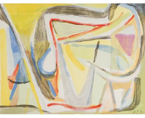 BRAM VAN VELDE (1895-1981)Limpide Lithographie en couleurs. Numérotée 08/100. Signée dans la plancheKleurenlithografie. Genum