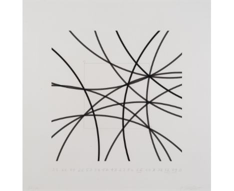 FRANCOIS  MORELLET (1926-2016)11 arcs de cercle d'après le chiffre Pi,1997 Sérigraphie. Signée et numérotée 34/40. Timbre sec