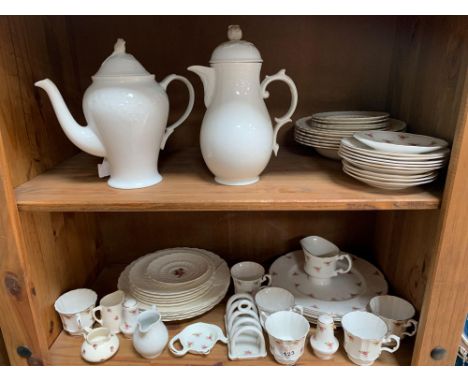 Part tea service, 2 china teapots &amp; a quantity of Spodes Jewel plates &amp; bowls. Viewing/collection at West Woodlands B