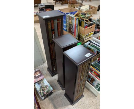 3 CD cabinets designed as book shelves with dummy fronts containing CD's. Viewing/collection at West Woodlands BA11 5ES. Paym