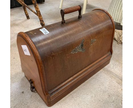 Vintage Singer hand sewing machine in case. Viewing/collection at West Woodlands BA11 5ES. Payment at Standerwick BA11 2QB. N