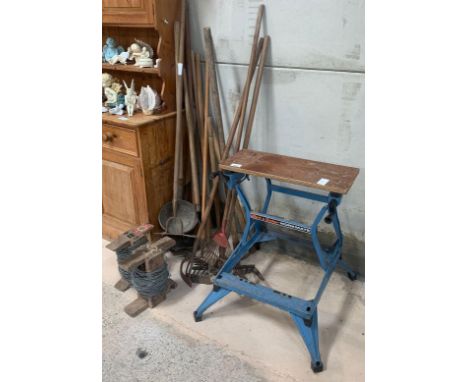 Black &amp; Decker workmate &amp; garden tools. Viewing/collection at West Woodlands BA11 5ES. Payment at Standerwick BA11 2Q