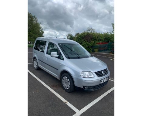 VW Caddy Life TDI, reg HJ07 MVD, silver, 1896cc diesel engine, registered 1/5/07, last MOT expired 19/3/21, MOT showed mileag