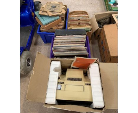 Collection of vinyl lp's &amp; old 78 records &amp; a boxed old vintage Phillips television. Viewing/collection at West Woodl