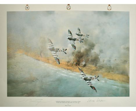 Robert Taylor, '144 Canadian Wing over the Normandy Beaches, 6th June 1944' limited edition print, signed in pencil by the ar
