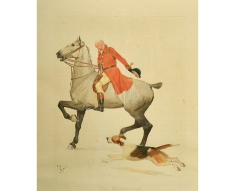 After Cecil Alden, ‘The Huntsman’, colour print, 18” x 13”.