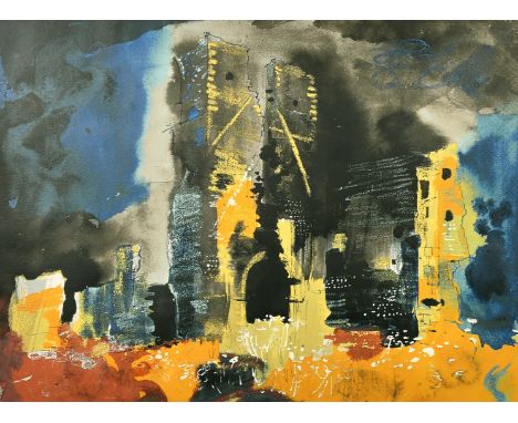 John Piper (1903-1992) British, 'Ruined Church, Bawsey', Circa 1982, screen print, signed in pencil and numbered 17/100, 17.5