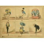 Attributed to George Cruickshank, 19th Century, 'Stops' a hand-coloured caricature, 10.25" x 13.