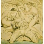 After William Blake, a set of four colour prints, each image 7" x 6.5". (4).