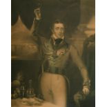 William Say after M.W. Sharpe, A pair of early 19th Century mezzotints, 'The Army' and 'The Navy',