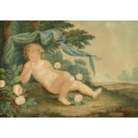 A group of four 19th Century French colour prints in black frames, 6.25" x 8.25". (4).