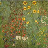 After Klimt, 'Bauerngarten', colour print, 11.5" x 11.5".
