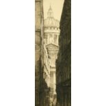 Percy J. Westwood (b.1878) British, St. Pauls from the South, etching, signed and inscribed in