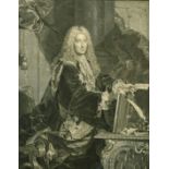 Messire Philibert Orry, Minister of Louis XIV, 1737, after H. Rigaud, 18th Century engraving, 21"