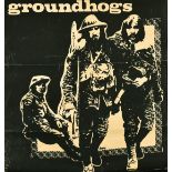 An early 1970's screen printed poster for the pop group Groundhogs after a design by Janner, rolled,